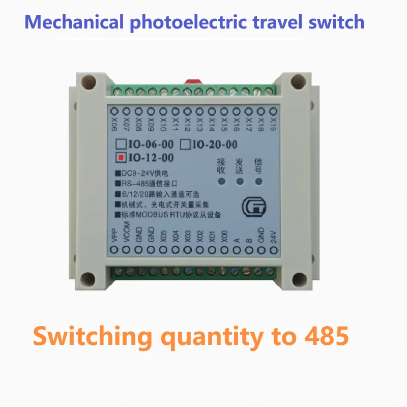 

12-channel Switching quantity Acquisition module DI digital input to 485 mechanical photoelectric switch MODBUS RTU