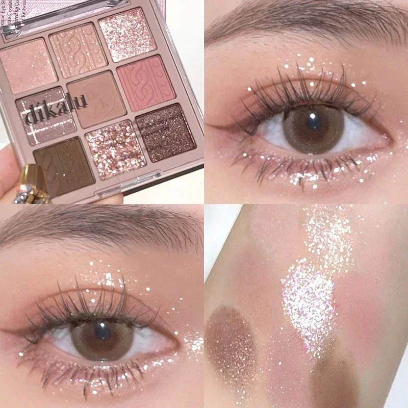 9 Colors Eyeshadow Palette Cheap Female Makeup Shadows for Eye Shinny Pigment Eyeshadow Cosmetic Makeup New Beauty Wholesale