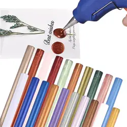 13cm Long 5pc DIY Seal Wax Sticks For Melting Glue Gun Sealing Wax Sticks Wedding Party Invitation Sealing Wax For Fashion Gift