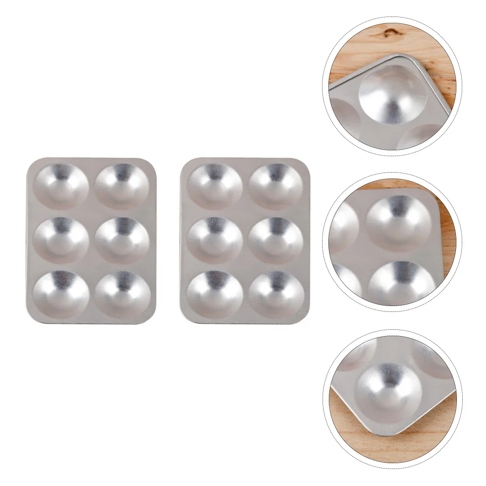 

2pcs Aluminum Painting Tray Multi-Holes Pigment Holder Smooth Surface For Oil Watercolor Color Mixing Art Accessory