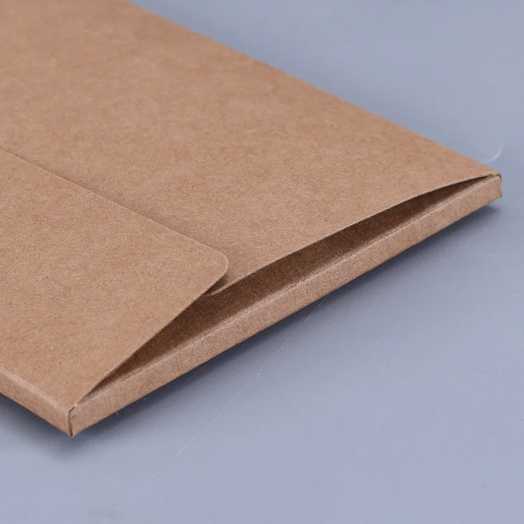 50pcs Kraft Paper Gift Packaging Box for Lingerie Underwear Scarf Open Window Favor Boxes Postcard Sleeve Photo Envelope Box