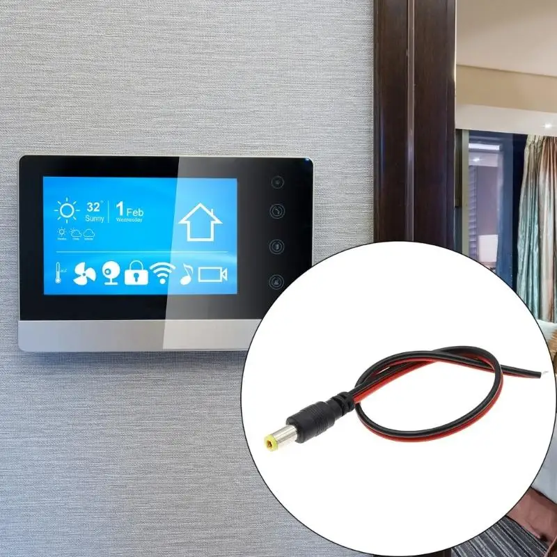 CCTV LED 조명 용 Q6PA DC5.5x2.1mm 전원 케이블 12V 2A 장치 돼지 케이블