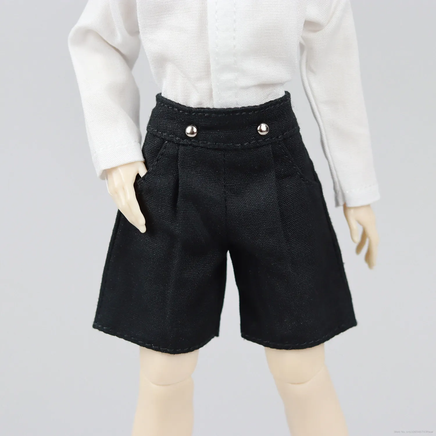 1/8 Points BJD Doll Formal Shorts High Waist Double Buttons Pleated Shorts Fit Zack Xili Beiming Body Handmade Doll Clothes Acce