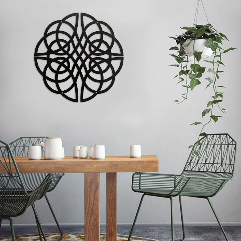 X6HD Minimalists โลหะ CelticKnot Wall Decor รอบโลหะ Wall Art แขวนประติมากรรม