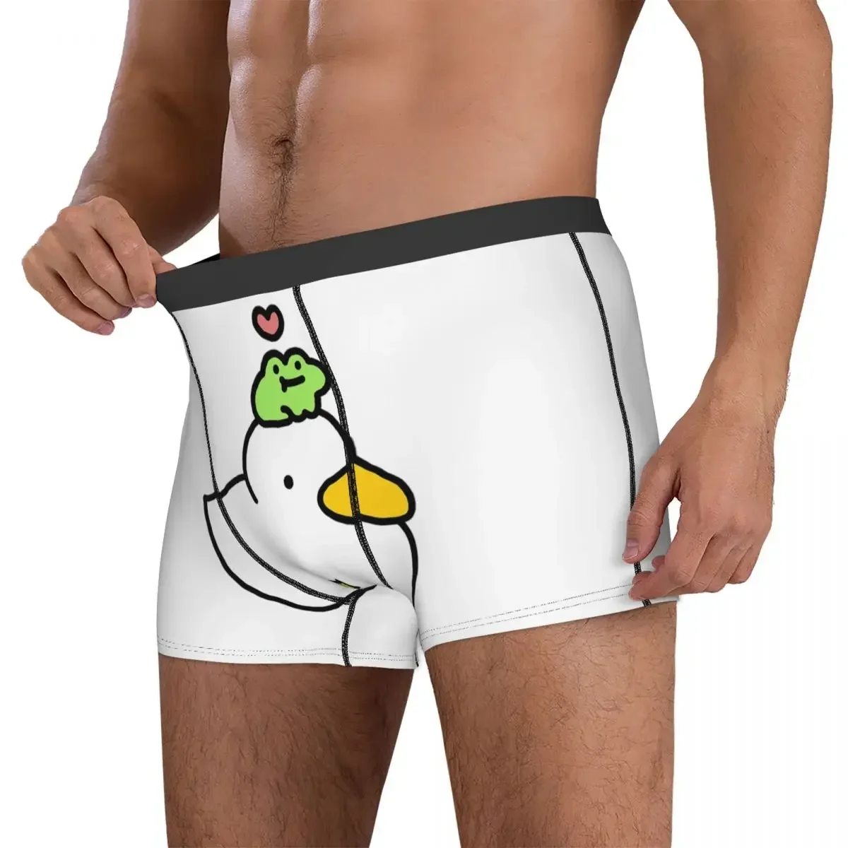 Boxer Underpants Shorts Duck And Frog Panties Men's Breathable Underwear For Homme Man Boyfriend Gift