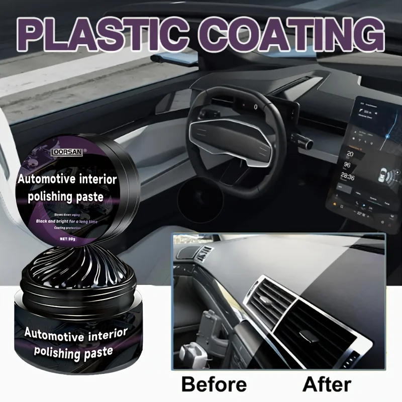 

Automotive Interior Repair Kit - Gloss enhancer and scratch repair for vehicles, household plastics and imitation leather