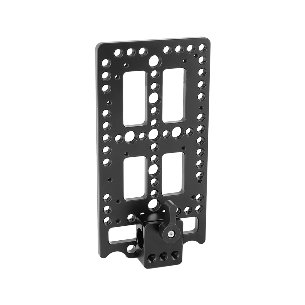 SZRIG Cheese Plate Multi-purpose Backboard Plate With 15mm Rod Clamp For V Lock Mount Power Splitter DSLR Camera Sony Monitor