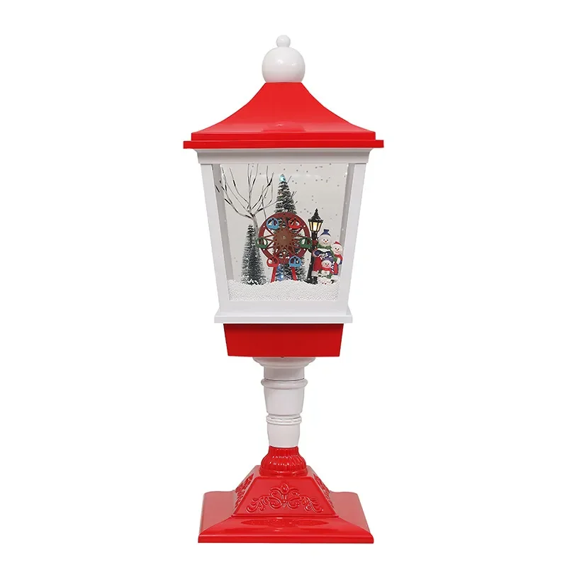 Christmas Snow Pendulum Music Lights Western Style Holiday Home Shopping Mall Decoration Festive Party Ornament
