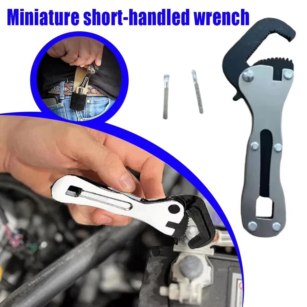 

1 шт. регулируемый гаечный ключ с нескользящей ручкой, эргономичный дизайн, легкий миниатюрный ключ, грубый гаечный ключ, маленький гаечный ключ с короткой ручкой