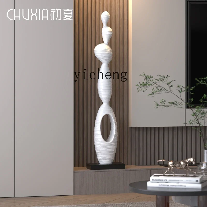 ZC Creative Geometric Art Sculpture Slender Ornament Living Room Entrance TV Cabinet Floor Soft Decoration