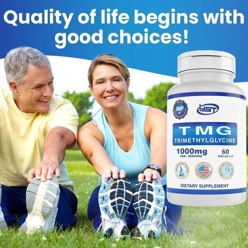 

1000mg TMG Supplement - Betaine Anhydrous Trimethylglycine 1000mg - Gluten Free and Non GMO - Healthy Homocysteine Levels