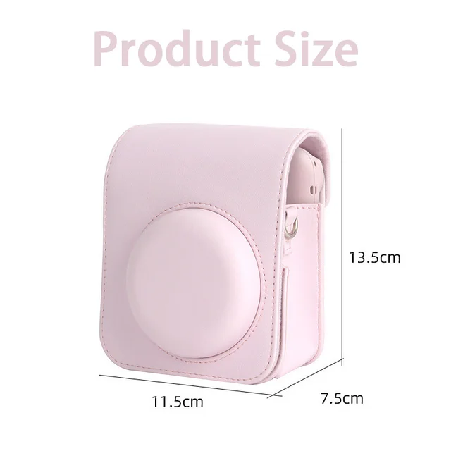 PU Leather Soft Protective Case for Instax Mini 12 Camera with Shoulder Strap Fujifilm Film Camera Travel Bag 4