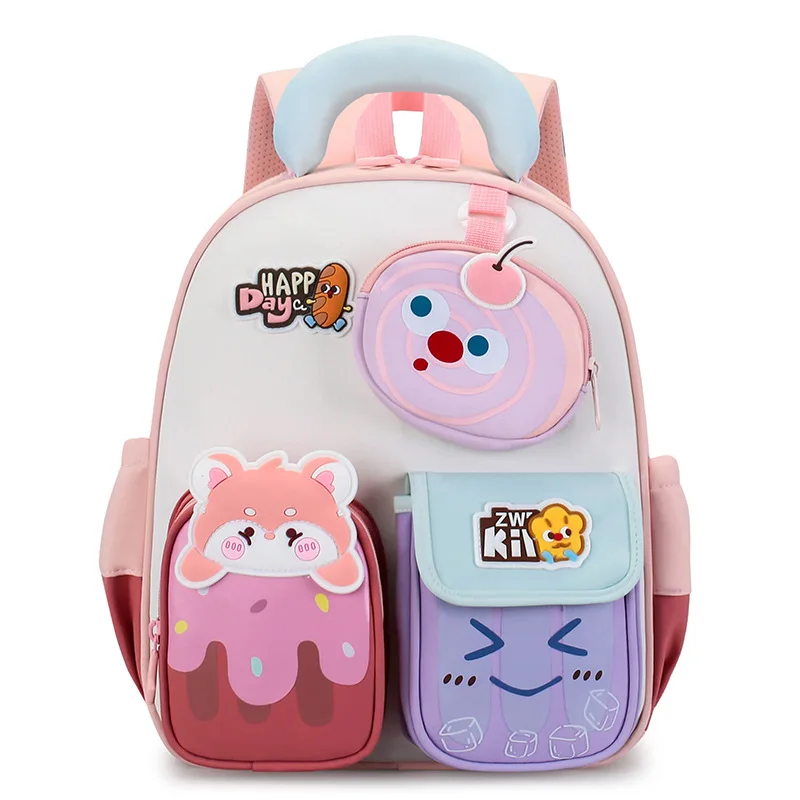 Kids School Backpack Ergonomic Spine Protection Children Rucksack Lightweight Pressure Relief Students Kindergarten Daily Bag