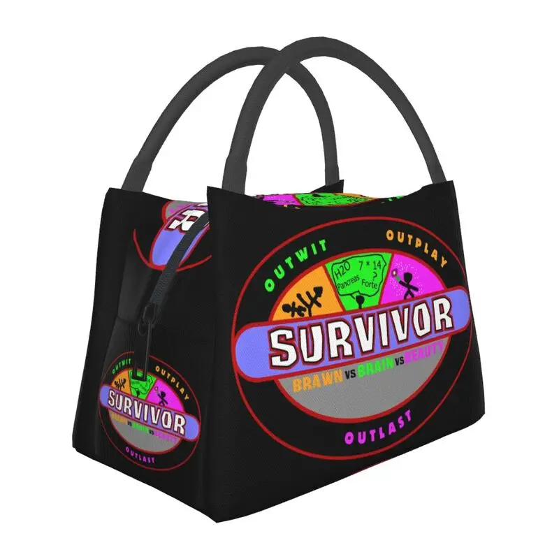 

Изготовленная на заказ сумка для обеда Reality TV Survivor, женская теплая изолированная коробка-холодильник для работы, пикника или путешествий