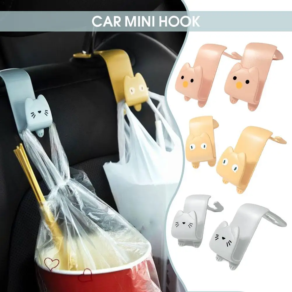 

2 шт., крючок на заднее сиденье автомобиля, мини-крючок, подвешивание предметов, органайзер на заднее подголовник, вешалка для хранения, крючок для сумки, сумки, зонтика