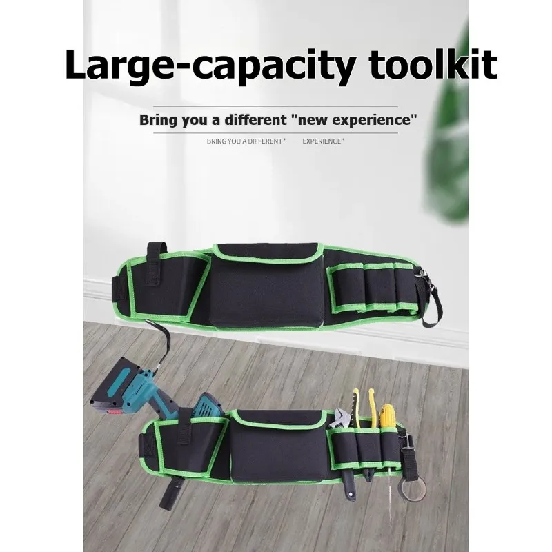 YANA50I Durable Waterproof Constructionwaterproof Oxford Material Tool Belt Bag With 6 Pockets Ideal For Construction And DIY Pr