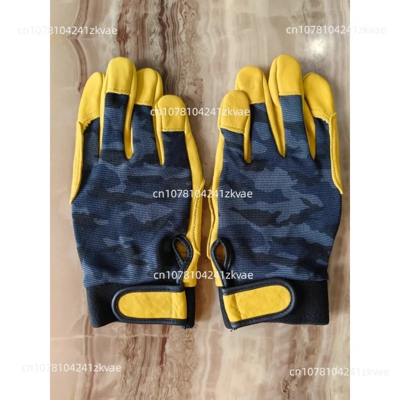 Rope cliff descent speed down cave exploration gloves aerial work mountaineering  full finger  gloves