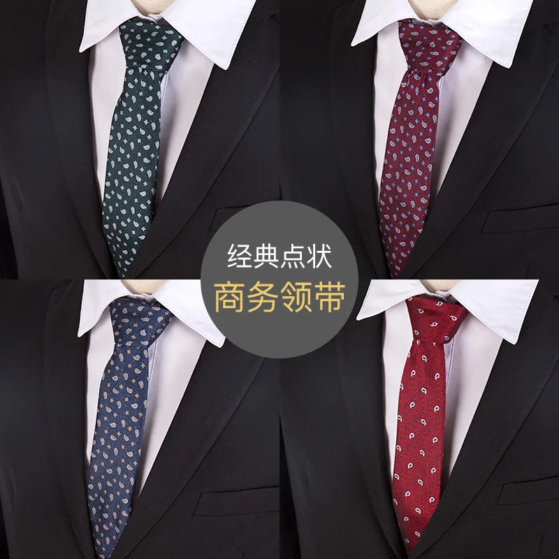 Tie Business Dress Men's Polyester Tie Polyester Silk Arrow Head 6cm Business Tie Spot Batch