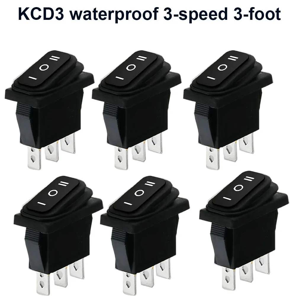 5pcs KCD3 waterproof boat type switch, water dispenser, noodle cooker, rocker power button, 2/3/foot, 2 levels