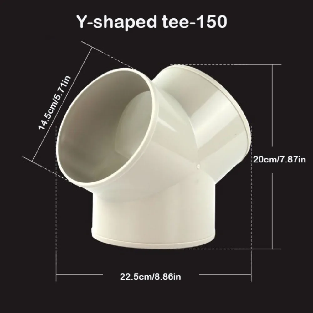 PP Drain Hose Connector sealed Thickening Shape Exhaust Duct Connector Strong hardness environment protection
