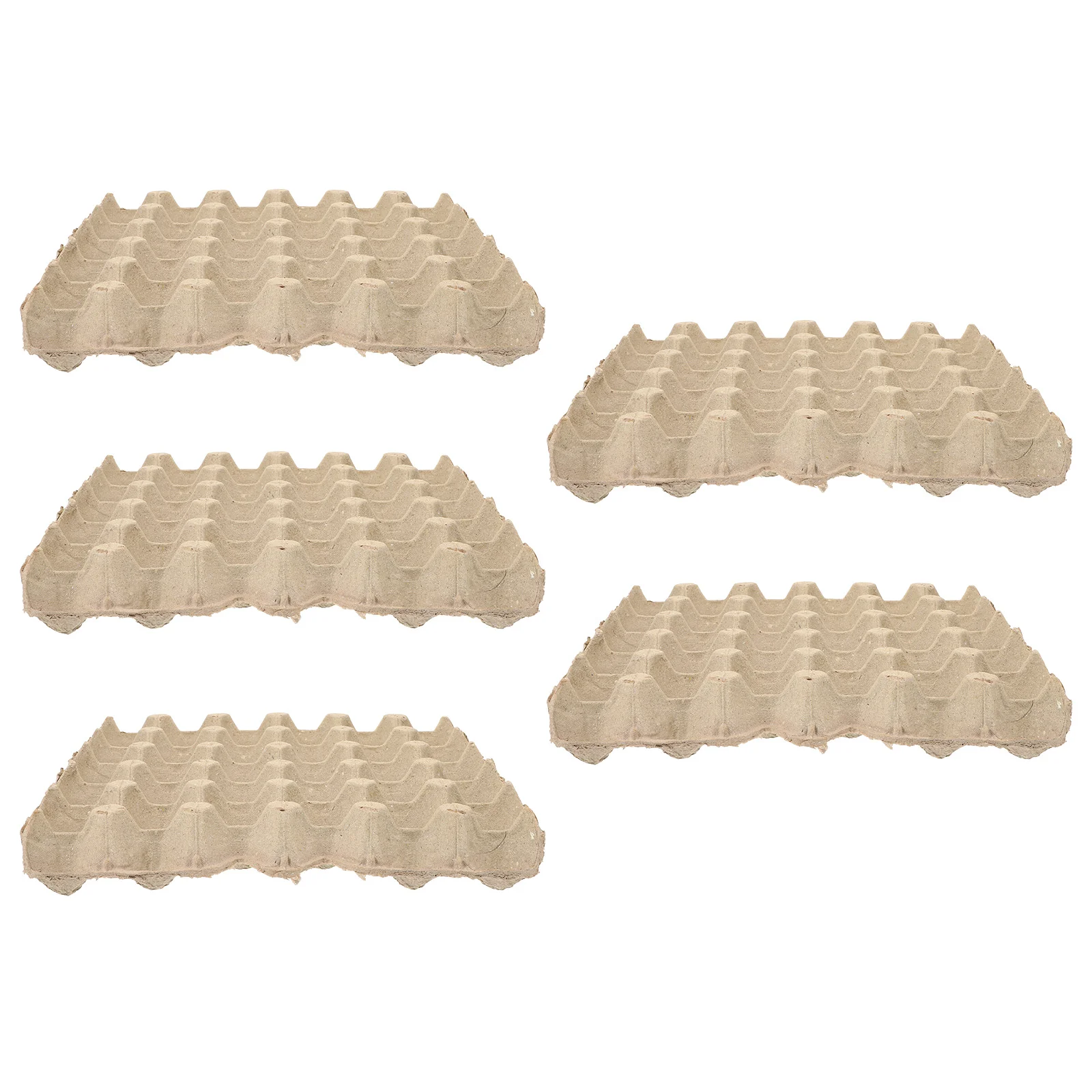 5pcs Egg Flats Paper Pulp Egg Carton Empty Egg Tray 30-Count Reusable Protective Egg Case