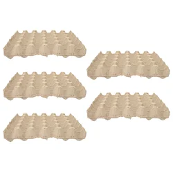 5pcs Egg Flats Paper Pulp Egg Carton Empty Egg Tray 30-Count Reusable Protective Egg Case