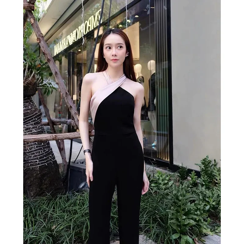 

Черные длинные брюки для женщин, летнее висящее бальное платье для похудения, виниловые брюки с высокой талией для поездок на работу