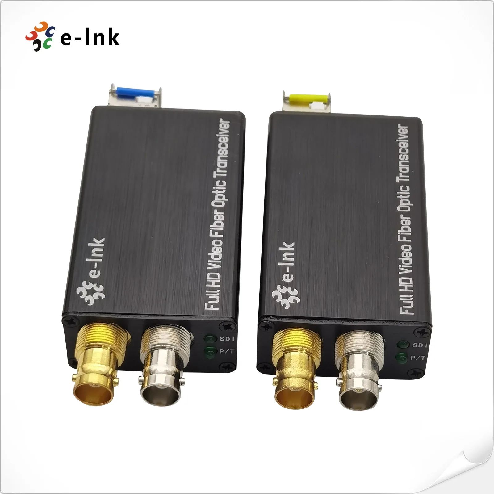 3G-SDI Bi-directional Video Optical Fiber Mini Converter Extender Single Mode Fiber LC Connector 20KM