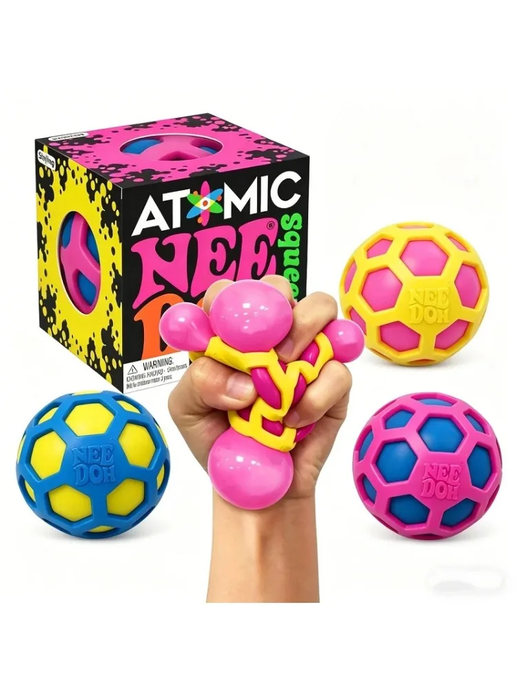 NeeDoh Squishy Schylling Atomic Stressball Squishies Überraschungsbox Stressabbau-Spielzeug Sensorisches NeeDoh Fidget-Spielzeug Partygeschenk