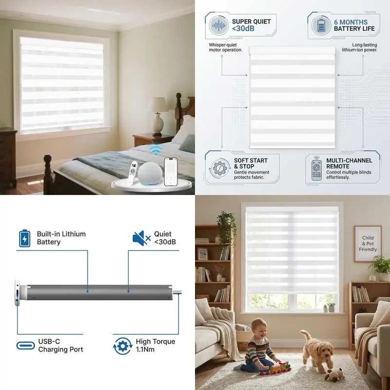 for  Smart Home Electric Double Layer Curtains Control System Suitable  Home Theater Dimming Blinds Reliable Service