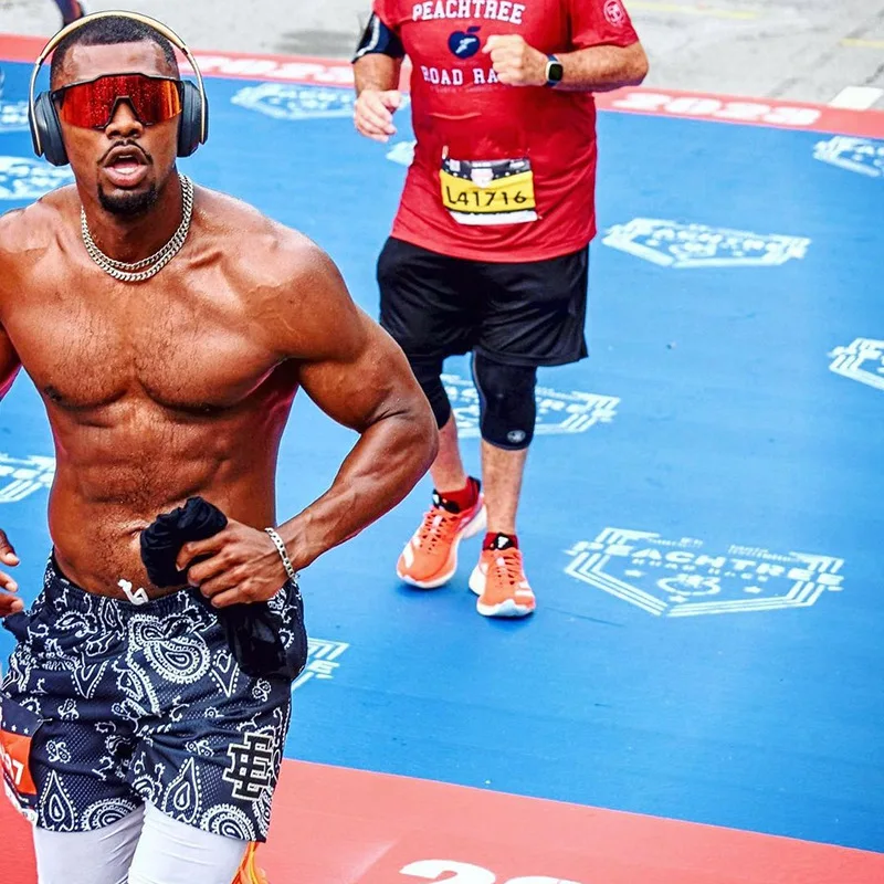 شورت كرة سلة جديد من إريك إيمانويل متعدد الألوان لعام 2025، شورت رياضي غير رسمي، شورت شاطئ شبكي فضفاض يسمح بمرور الهواء #3