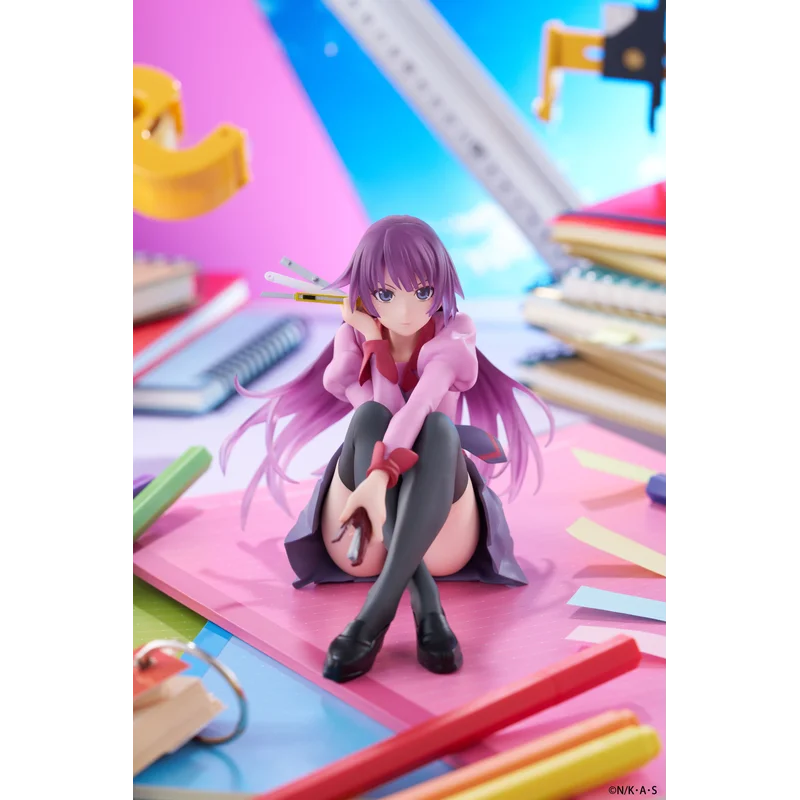 재고 있음 오리지널 TAITO 데스크탑 귀여운 모노 가타리 시리즈 센죠 가하라 히타기 애니메이션 피규어 액션 13Cm PVC 컬렉션 모델 완구