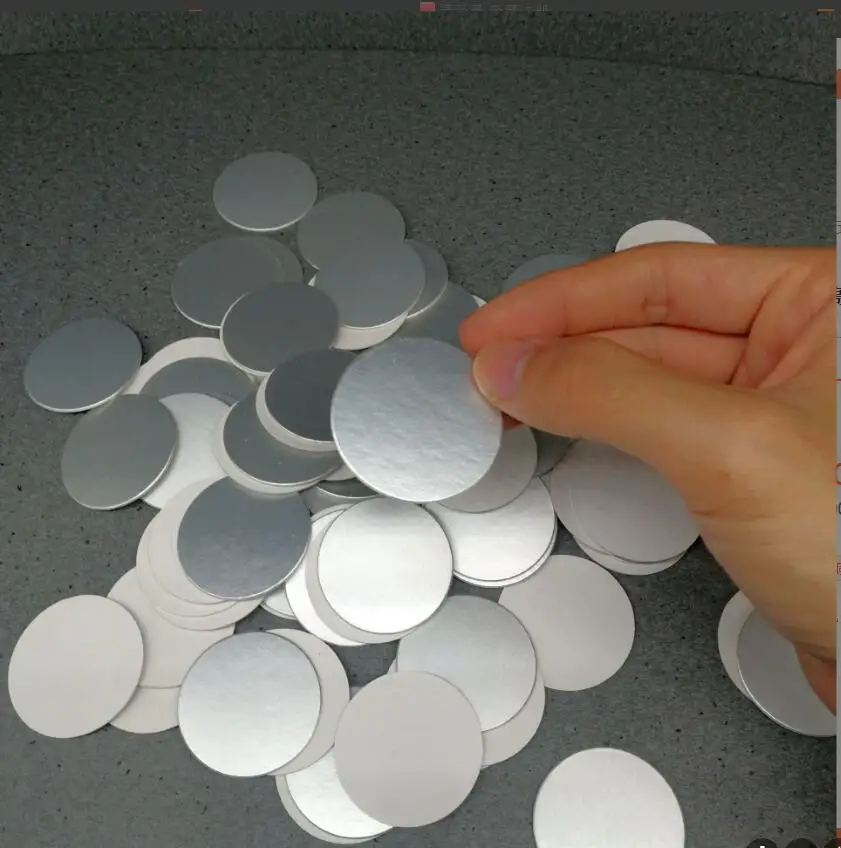 

aluminum sealing paper all different size bottle jar tin seal pieces packing