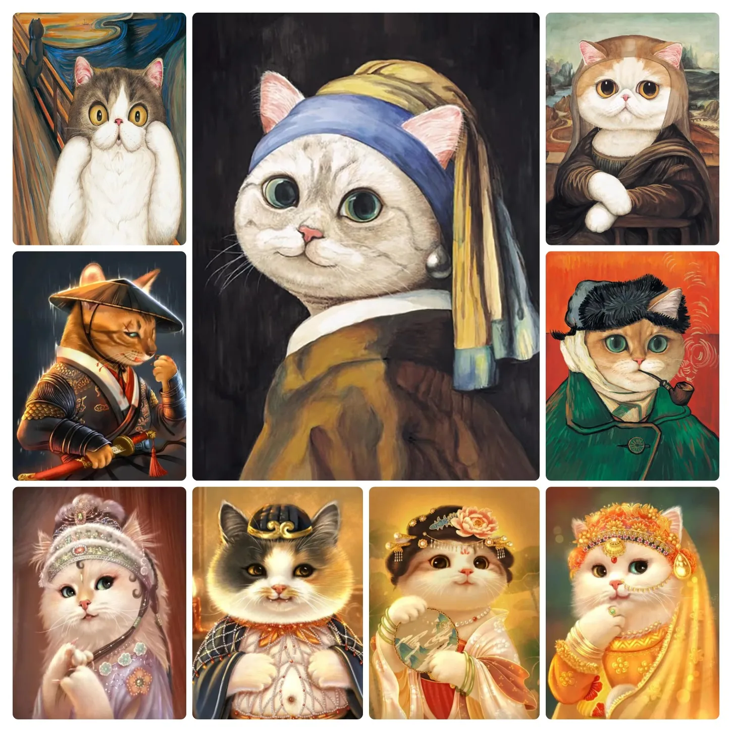 Large Size Jigsaw Puzzle 500/1000/1200/2000 Pcs Abstract Character Art Cat Jigsaw Puzzles for Adults Stress Relief Toys Gift