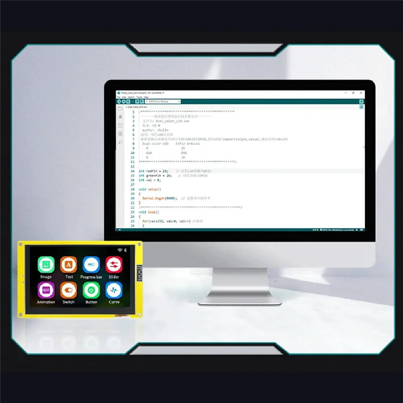 【VENDA RÁPIDA】ESP32-S3 Flash Smart Display MCU WIFI Módulo Bluetooth LCD RGB TFT de 7 polegadas (sem toque)