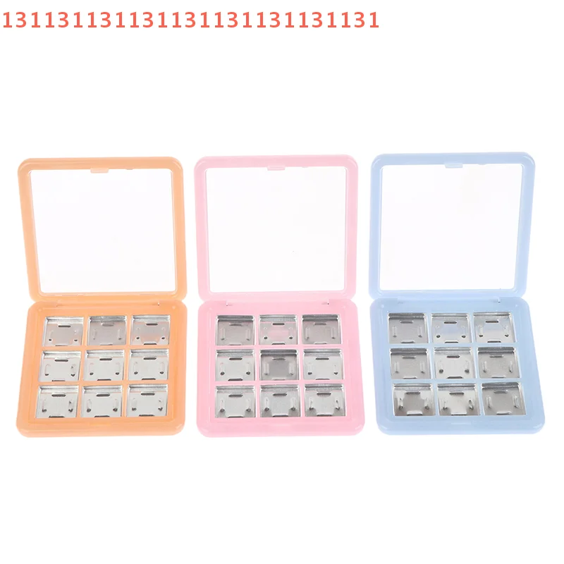Étui vide pour fard à paupières, 9 grilles, Palette de maquillage pour les yeux, plat de rangement pour femmes et filles, outil de maquillage pour débutants, bricolage