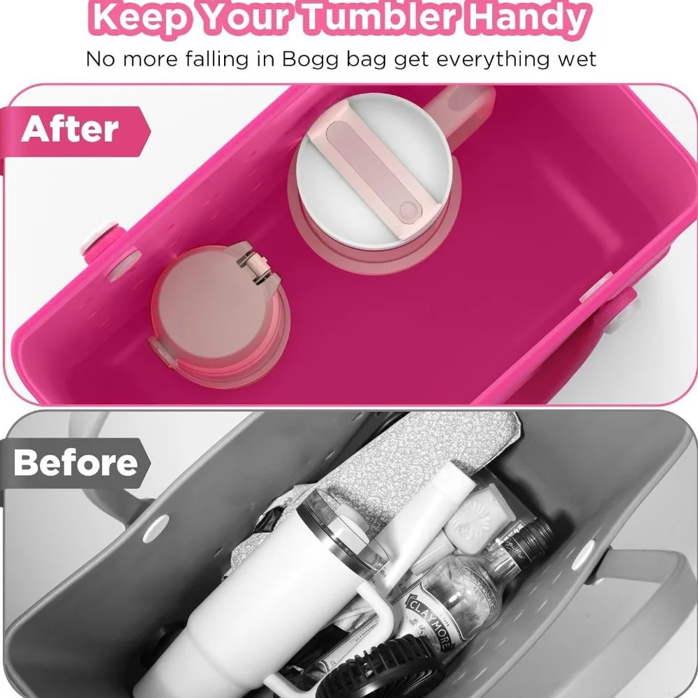 

2pcs Creative Silicone Cup Holder for Bogg Bag Portable Anti-slip Can Cup Holder Water Cup Accessories for 16-40oz
