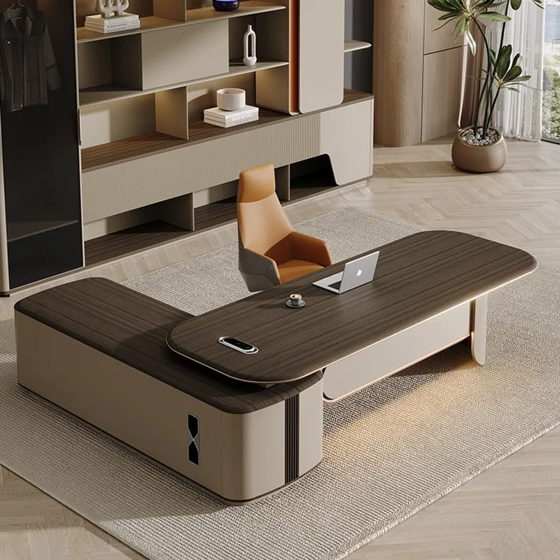 CEO desk  Desk Chair Set, Modern Minimalist And Luxurious Design, Suitable For Executive Or Manager'S Office, Large Exec