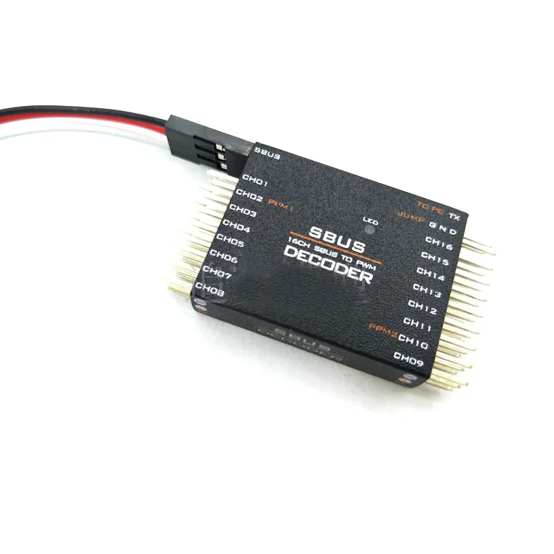 SBUS to 16CH PWM Converter SBUS to PWM/PPM Decoders Two Way PPM Support Conversion for Futaba Orange Frsky SBUS Signals
