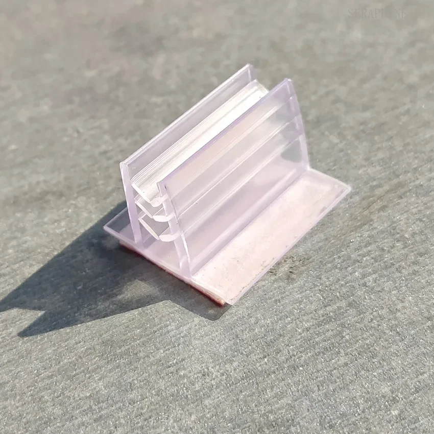 Plastic Soft Tooth Grip Display Clamp Clip Holder Stand Advertising Poster Promotion Card Adhesive Tape on Base