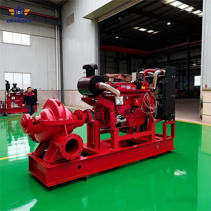Dehuike nm Stand by High Pressure Engine Fire Pump Set Fire Pump Cart Fire Fighting Water Pump on Wheels