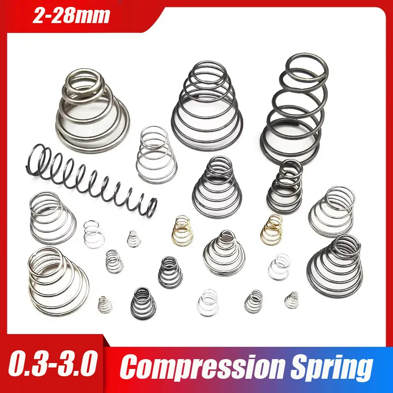 

Tower Spring Pagoda Spring Conical Compression Spring Gold Plated Stainless Steel Valve Spring 0.3-3.0mm Precision Industrial