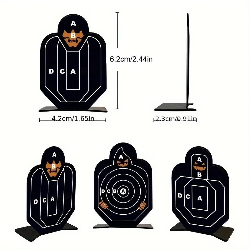 XZ 3 Pcs Stainless Steel Target Steel Small Steel People Target Metal Target Alloy Practice Target Shooting Target