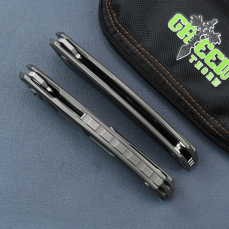 Green Thorn Quantum Folding Knife TC4 Titanium /Carbon fiber Handle VG10 Blade Camping Outdoor Hunting EDC Fruit  Tools