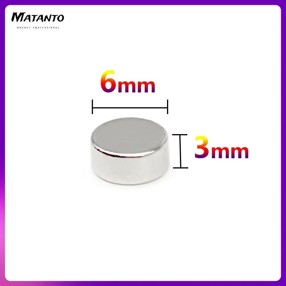 20/50/100/200/300/500PCS 6x3 Small Round Powerful Magnetic Magnets N35 Neodymium Magnet Disc 6x3mm Rare Earth Magnets Strong 6*3