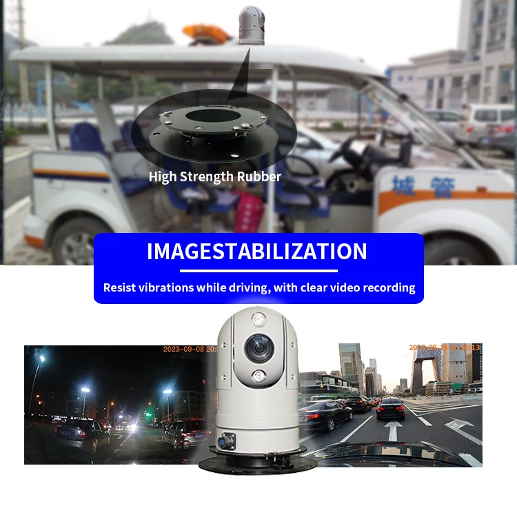 33X Optical Zoom Dome Infrared Waterproof Vehicle Mounted MDVR Monitoring System with Tripod Mount PTZ Camera CMOS Sensor