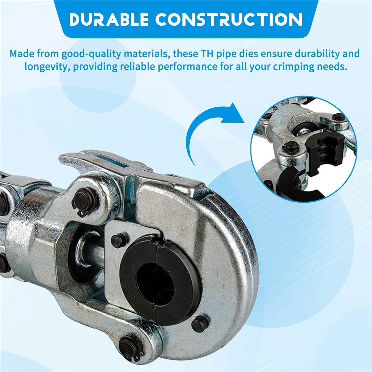 A73P 2Pcs Hydraulic Pipe Crimping Dies, 16mm TH Pipe Dies for Pex Fittings for Copper Fittings