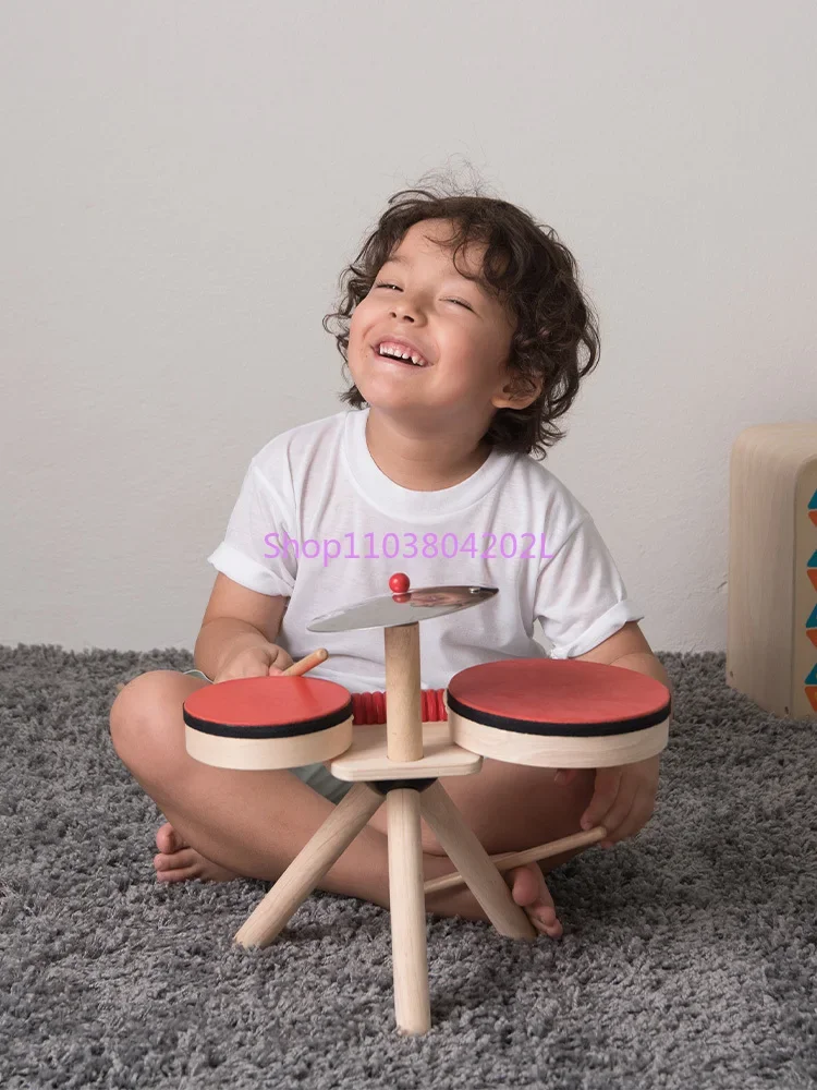 Plantoys Children's Drum Set Baby Music Percussion Instrument Toys Wooden Gift Gift 6410