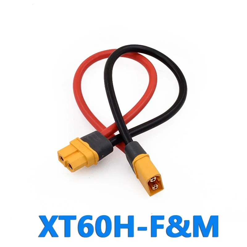Amass XT60H หญิงชายปลั๊ก 12AWG/10AWG ซิลิโคนยืดหยุ่นสายไฟ 10/20/30/40/50 ซม.แบตเตอรี่ Accesspries DIY