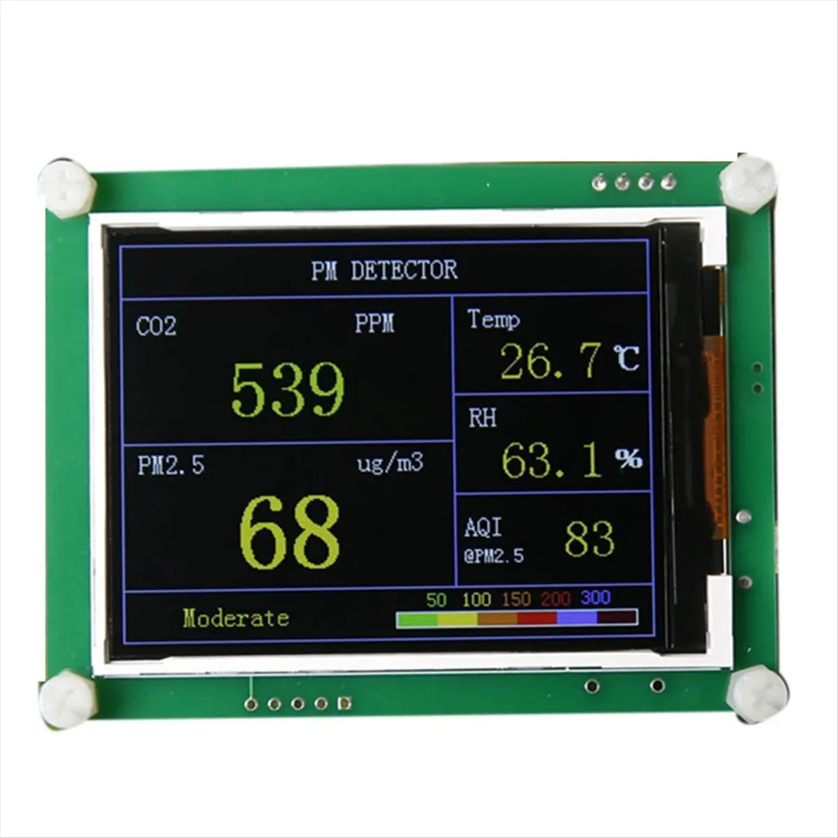 

2.8inch High Rate Digital Car PM2.5 CO2 Air Quality Detector Home Gas Monitor Temperature and Humidity Detector-BCBW